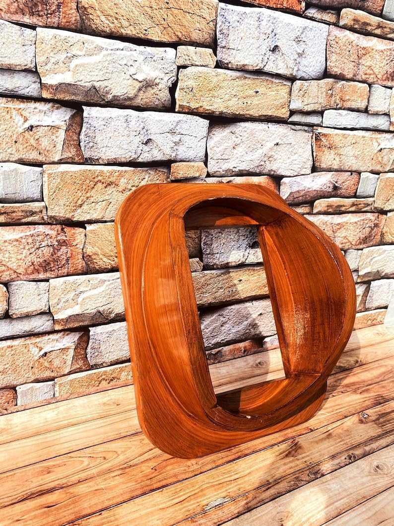 Generic 18"""" Helmet Replica Wooden Base Diving Helmet Stand Finish Brown, Large