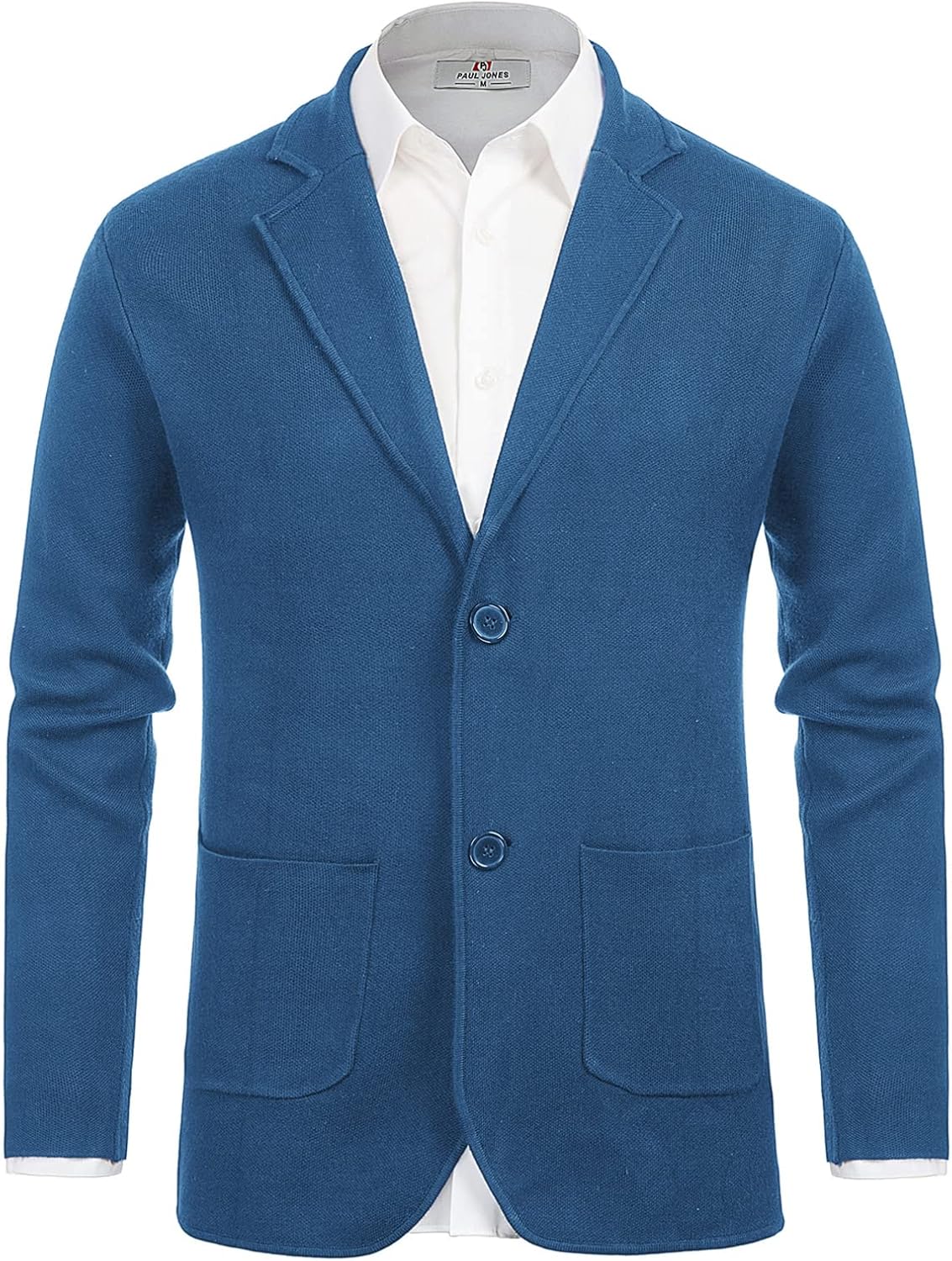 PJ PAUL JONES Men's Cardigan Sweater Shawl Collar Button Down Knit Blazer Jacket Knitwear