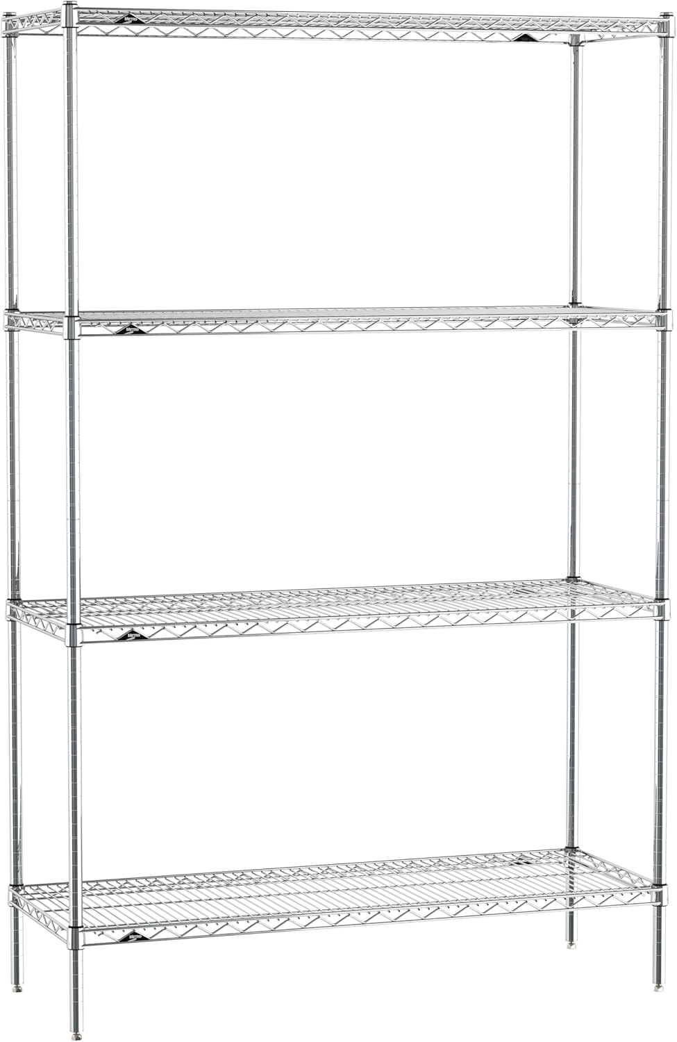 Metro EZ1848NC-4 Super Erecta Industrial Wire Shelving 4-Shelf Convenience Pak, Chrome, 18" x 48" x 74.5"