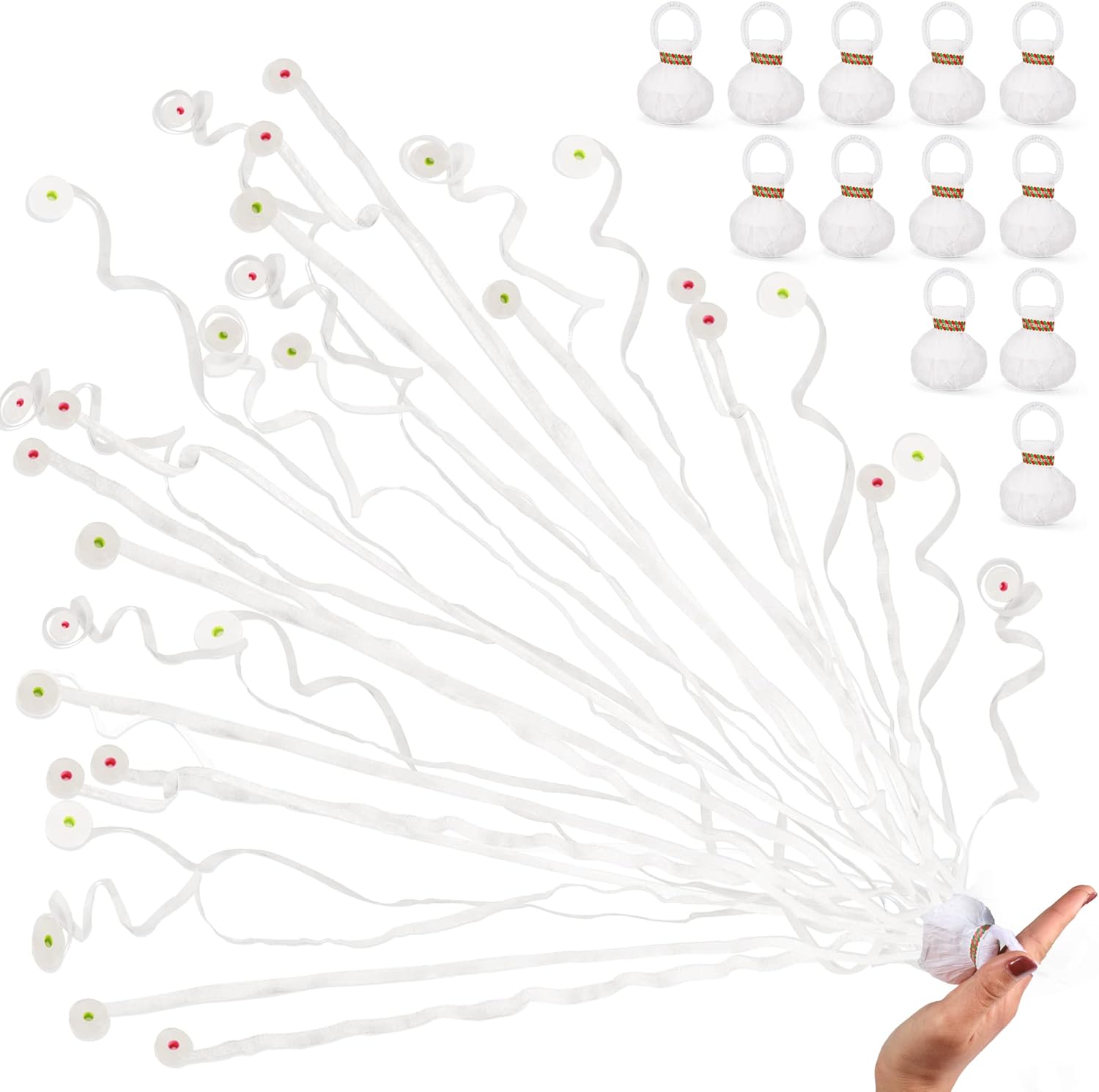 36Pack No Mess Confetti Poppers,Streamer Poppers,White Party Poppers