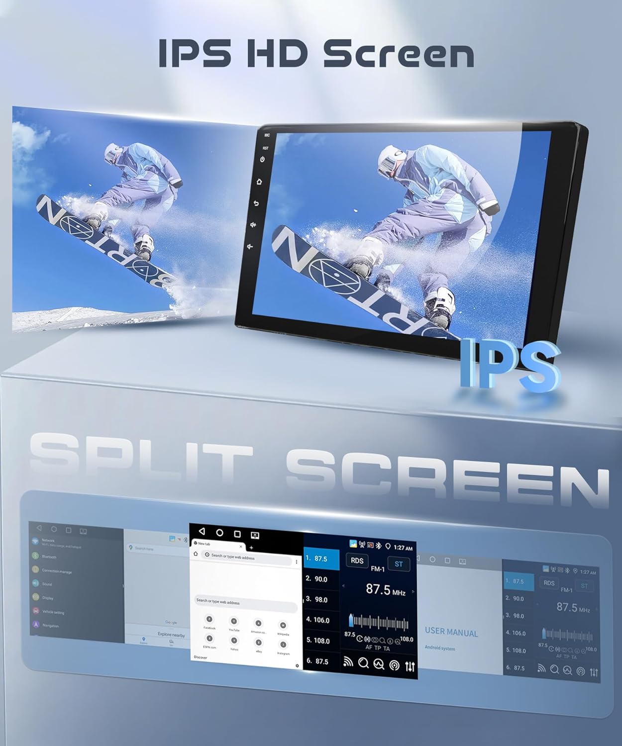 4G+64G Radio for Honda Civic 2006 2007 2008 2009 2010 2011 Car Stereo, Wireless CarPlay Android Auto 10.1 Inch IPS Touch Screen Android 13 GPS WiFi Bluetooth DSP Audio HD Backup Camera