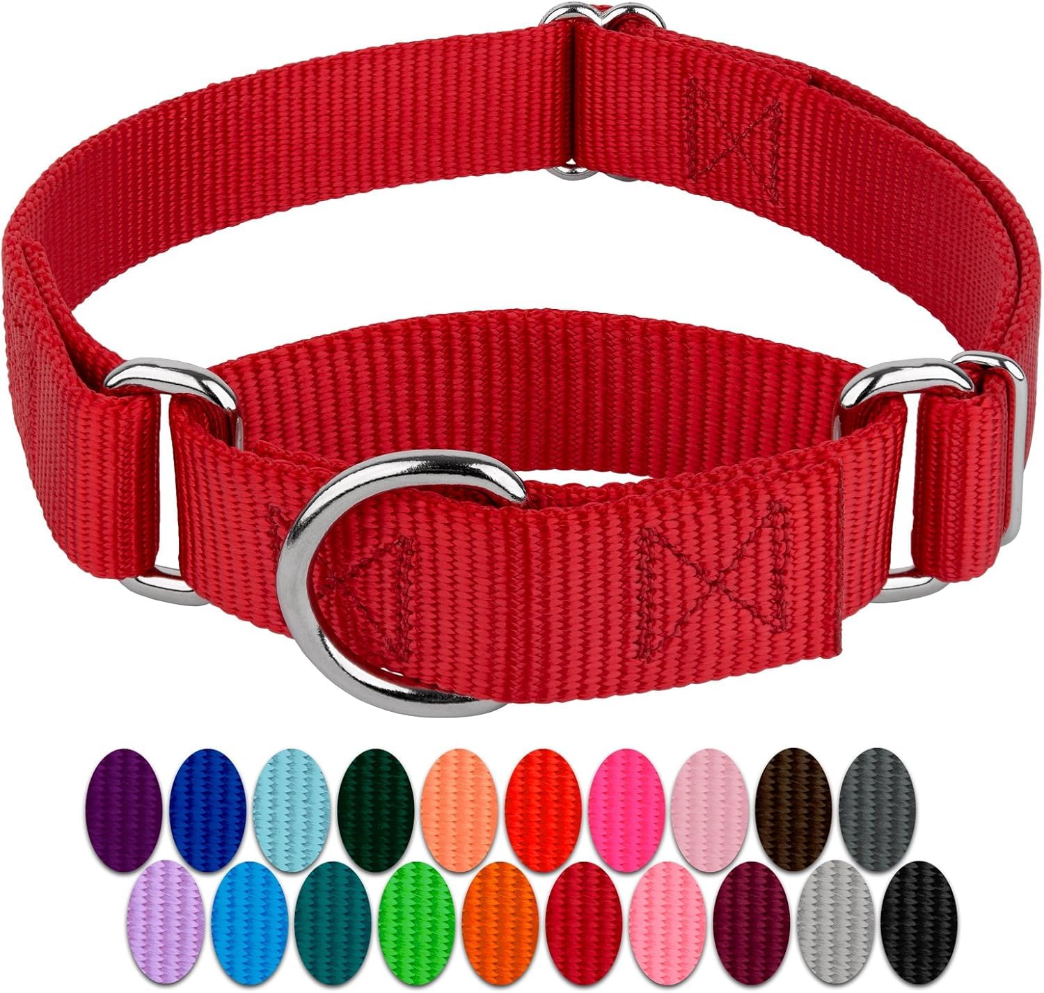 Fldofaves Heavy Duty Training Collar with No Buckle - Service Dog Collar for All Pups - Vibrant Red