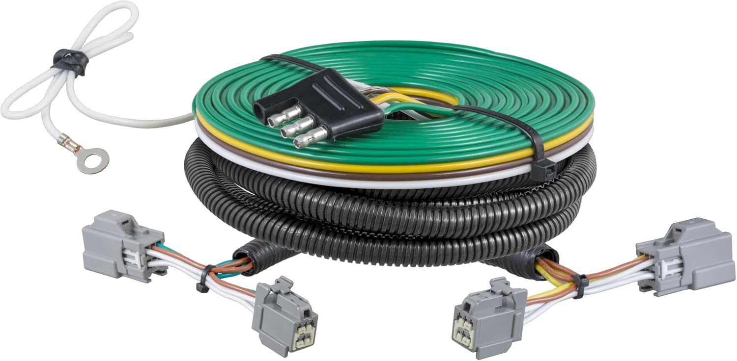 CURT 58946 Custom Towed-Vehicle RV Wiring Harness for Dinghy Towing, Fits Select Ford Fiesta