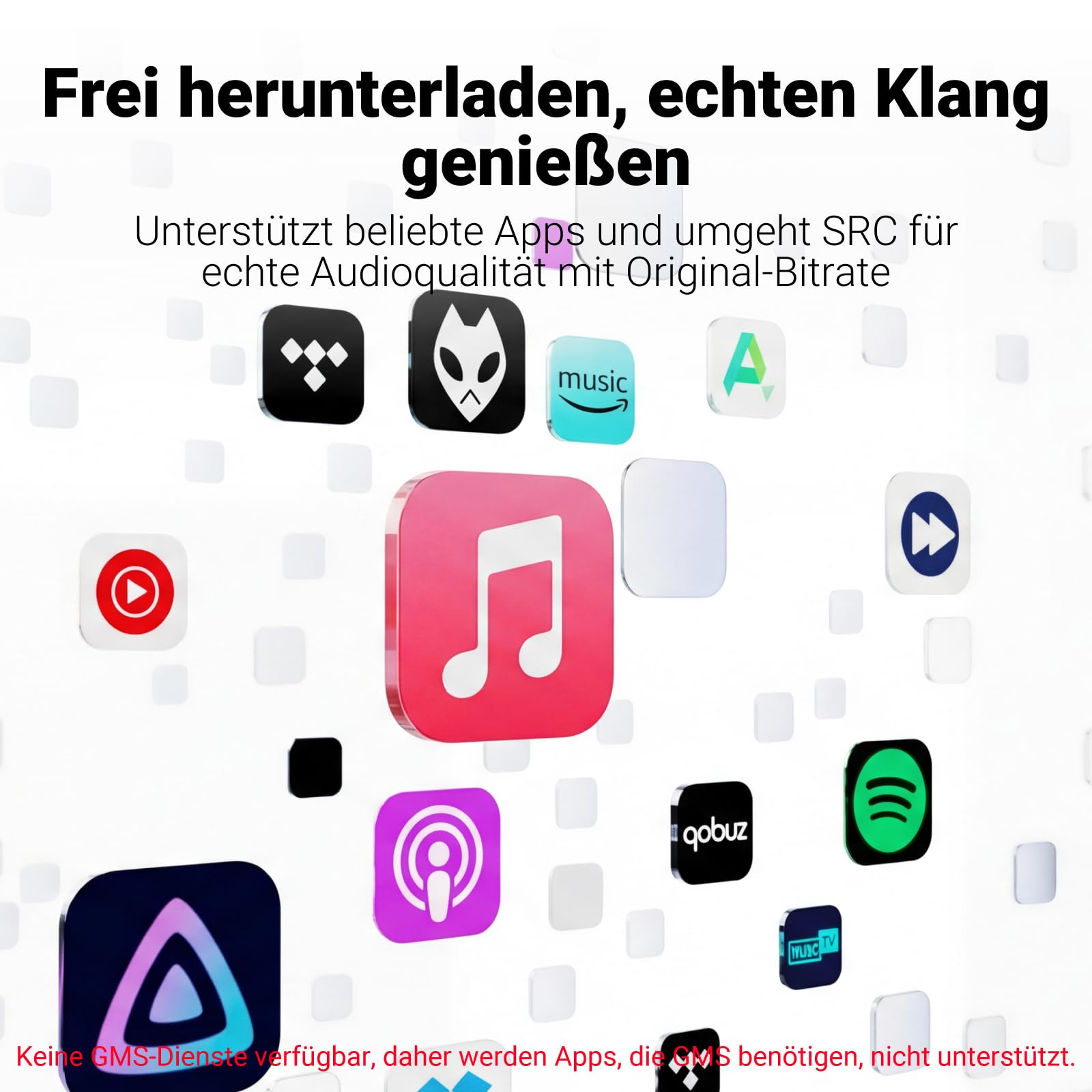 DM100 HiFi Musik-Streamer & Digital Audio Player, 5,5" Touchscreen, WiFi 6 | 8+64GB, 31-Band EQ & Raumkorrektur, DLNA, AirPlay, NAS, Bluetooth 5.4,kompatibel mit iOS, 14 Android & Windows