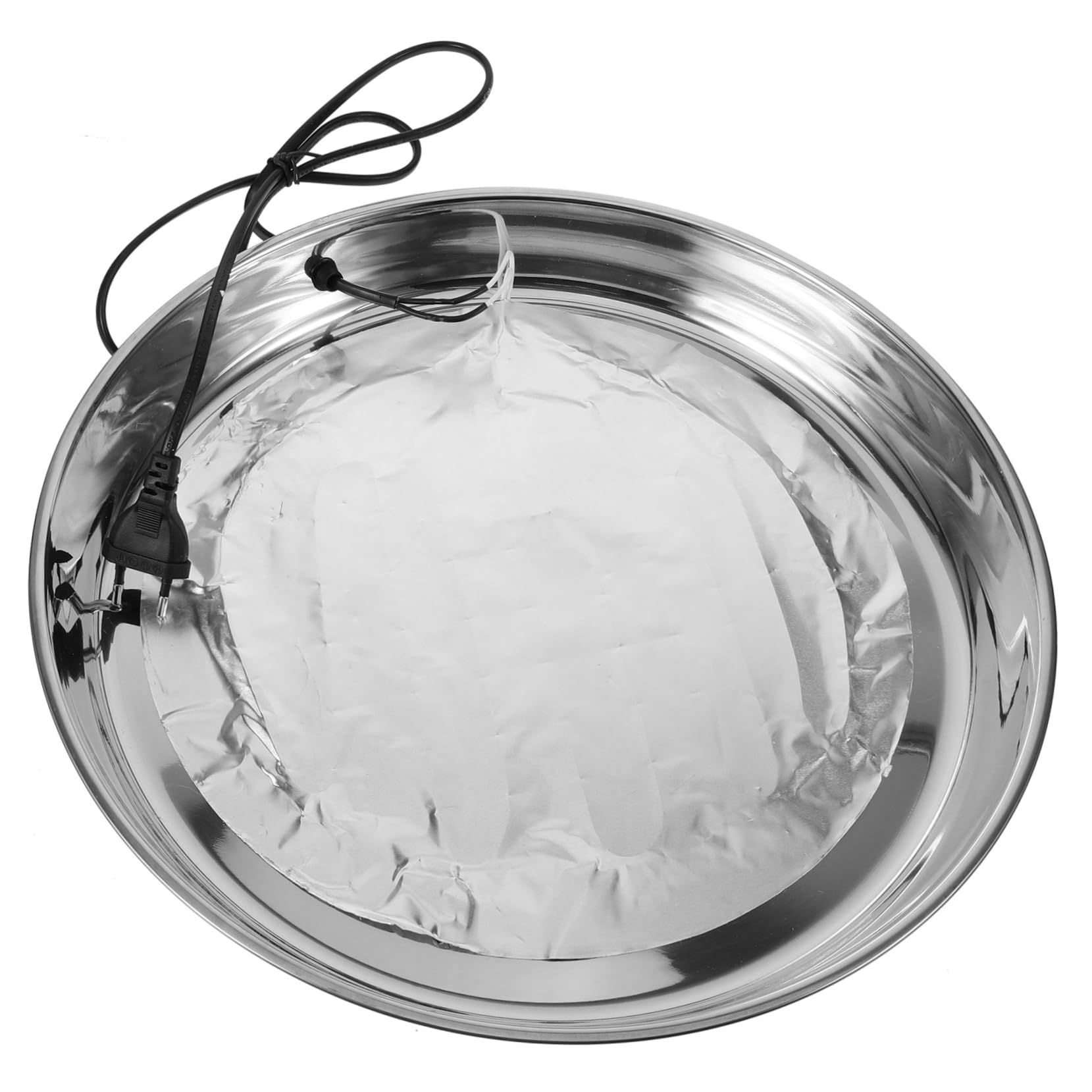 SHINEOFI Geflügeltränken Heizbasis 38cm für Winter, Edelstahl, Eu Stecker