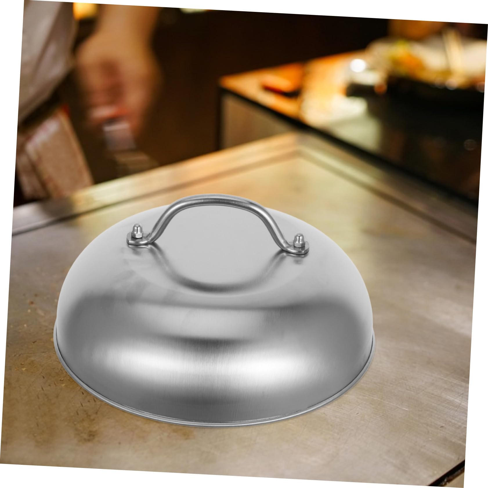 BESPORTBLE Coperchio Rotondo in Acciaio Inox per Pentole da Cucina 2 Pezzi, Copertura Elegante e Resistente per Casa e Campeggio, Previene Traboccamenti