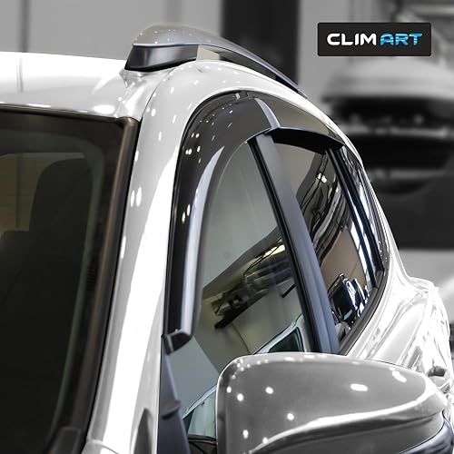 Miniatura 2 de CLIM ART Protectores de lluvia increíblemente duraderos para Toyota RAV4 2013-2018, deflectores de ventana con cinta original, deflector de