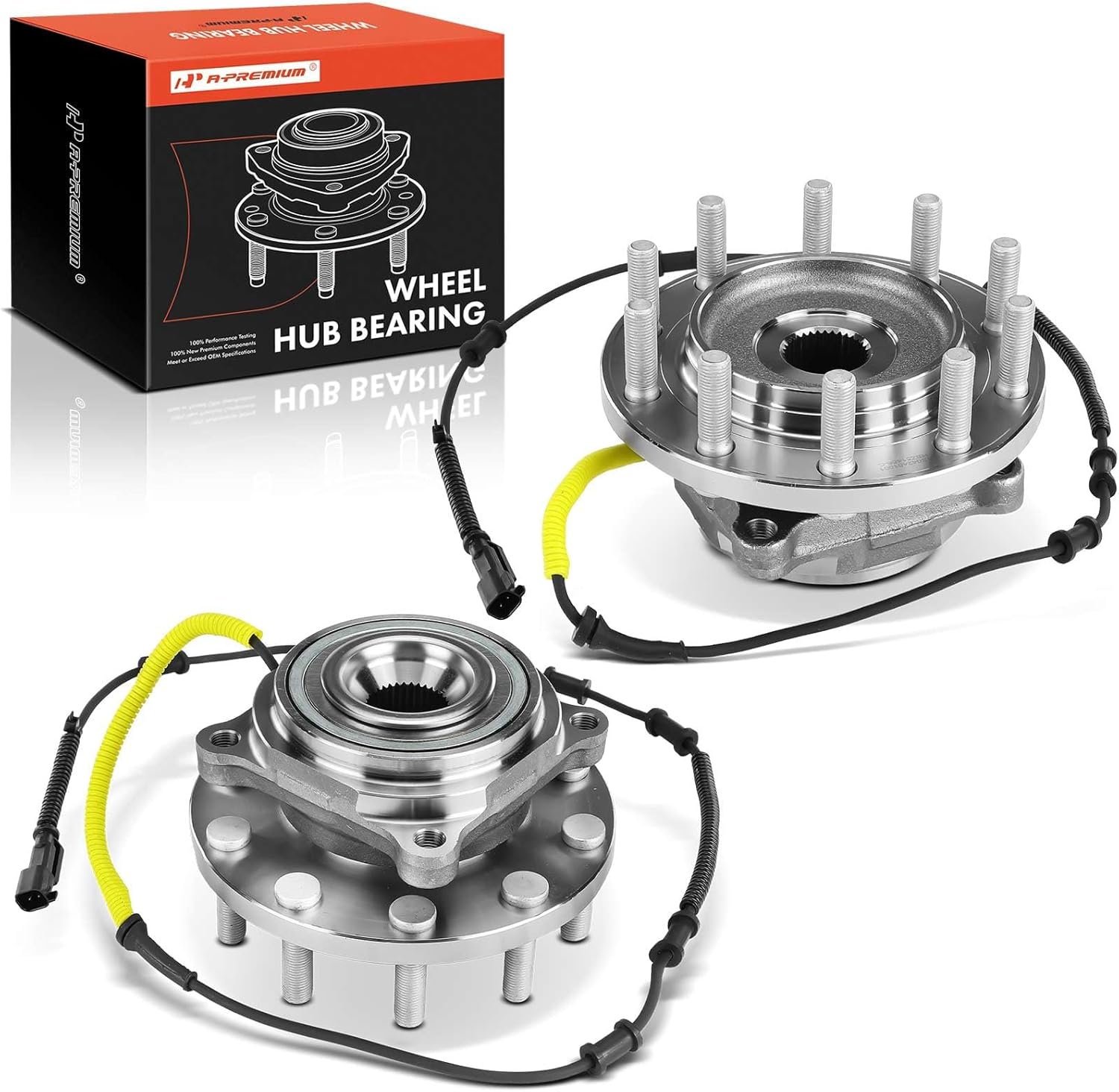 A-Premium 2 x Front Wheel Bearing and Hub Assembly with ABS & 10-Lug Compatible with Ram 4500 2019-2020, Ram 5500 2019 2020 2021 2022