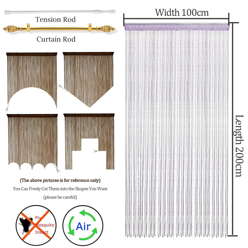 Rideau décoratif à franges de couleur unie pour fenêtre et porte - Pour mariage et Noël - 300 x 300 cm - Bleu marine