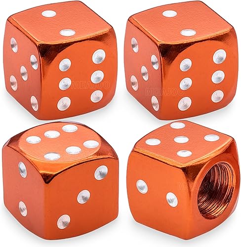 Vista 79 de 4 tapas de vástago de válvula de neumático estilo dado, con anillo de goma O, cubiertas universales de aleación de aluminio a prueba de polvo