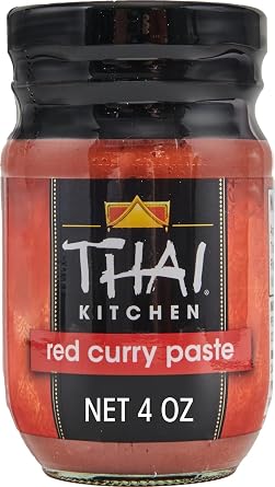 Thai Kitchen Red Curry Paste, Gluten Free, Vegan, Authentic, Non GMO, Hot Heat, For Thai-Inspired Cooking, Stir-Fry, Soups, Curries, and More, 4 oz
