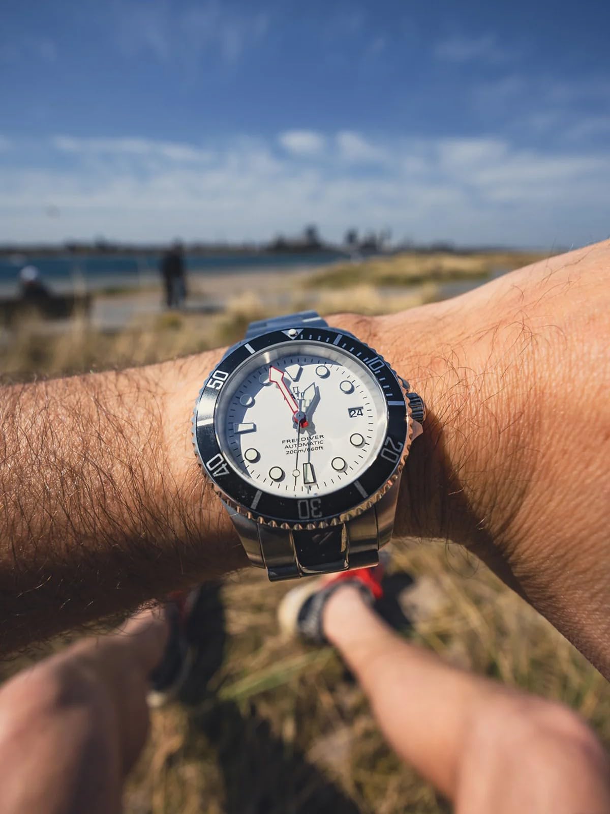 RATIO FreeDiver szafirowy kryształowy zegarek nurkowy japoński automatyczny zegarek nurkowy 200 m wodoodporny zegarek do nurkowania dla mężczyzn