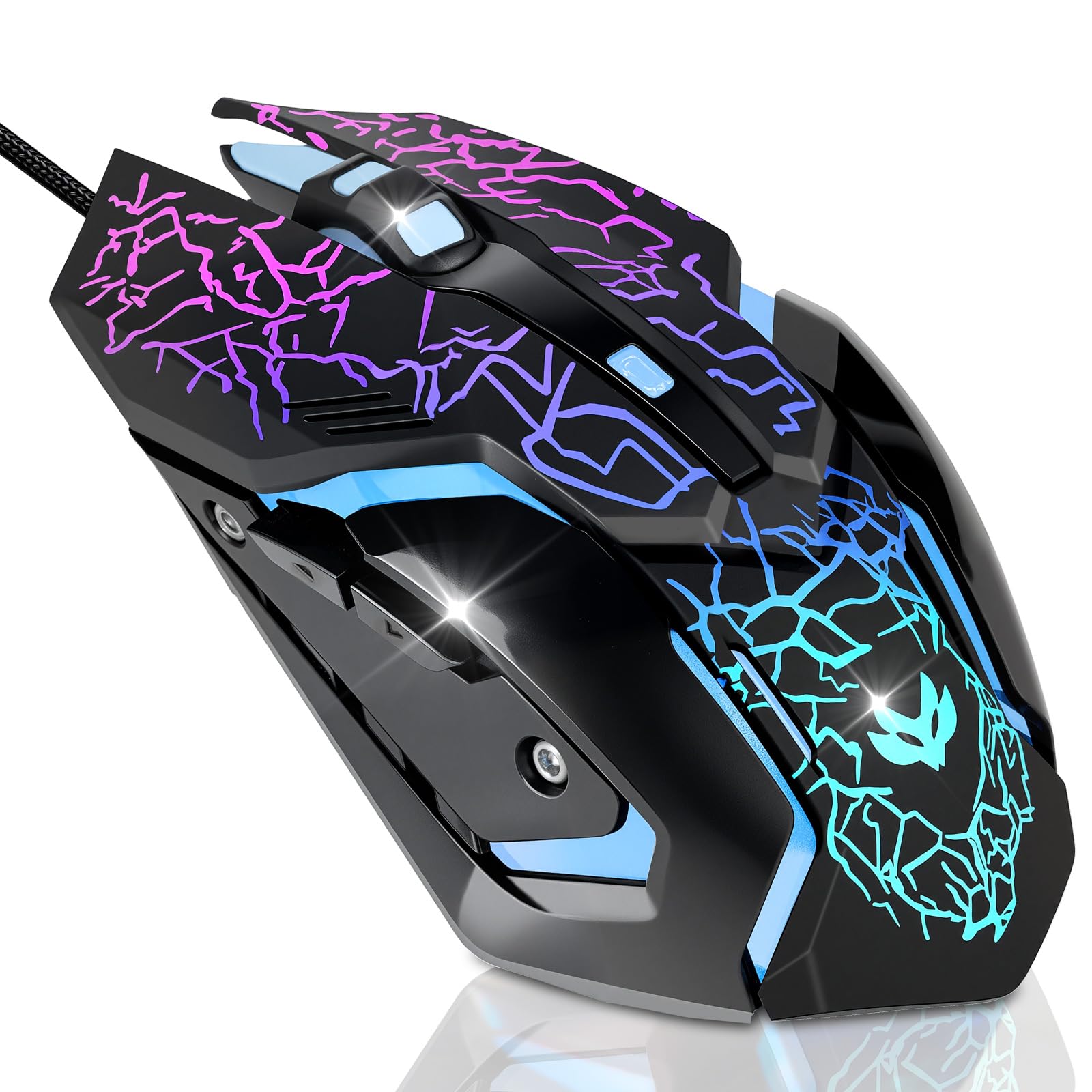 Ratón profesional con cable para juegos, de alto rendimiento, USB óptico para computadora para jugadores