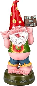 Pacific Giftware Hippie Gnome Pot التدخين على العشب حديقة تمثال جنوم 10H