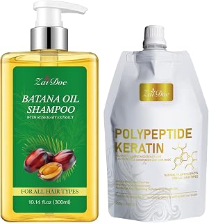 Keratin Hair Mask & Batana Oil Shampoo for hair growth, Rosemary Shampoo De Batana, Nourishing, Softness & Volume, Suitable for Men & Women