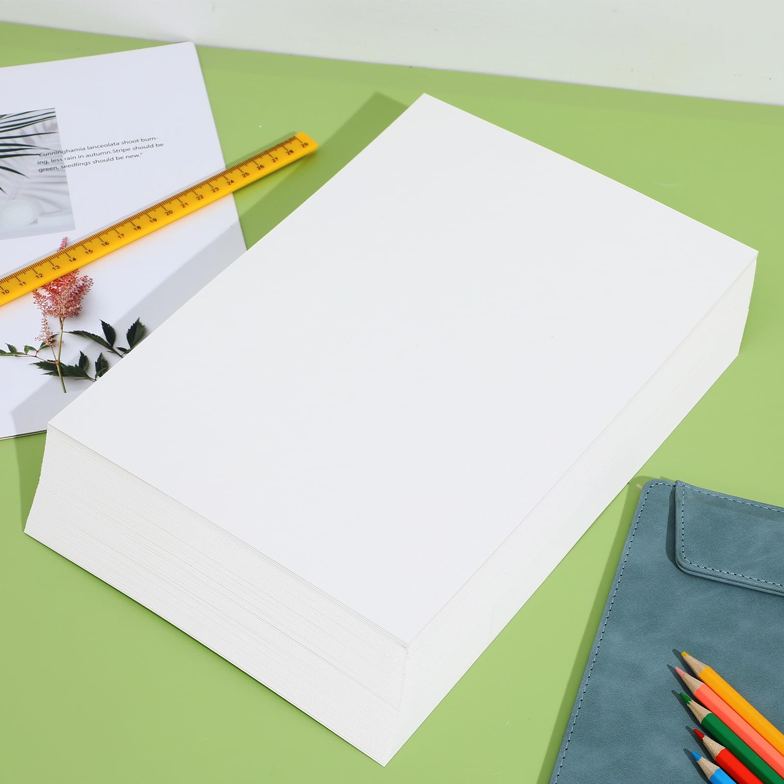 A4 Recycling Druckerpapier 100 Blatt Beige Stoff mit Glatter Oberfläche und Leichtem Gewicht für Kleines Büro zum Drucken und Kopieren