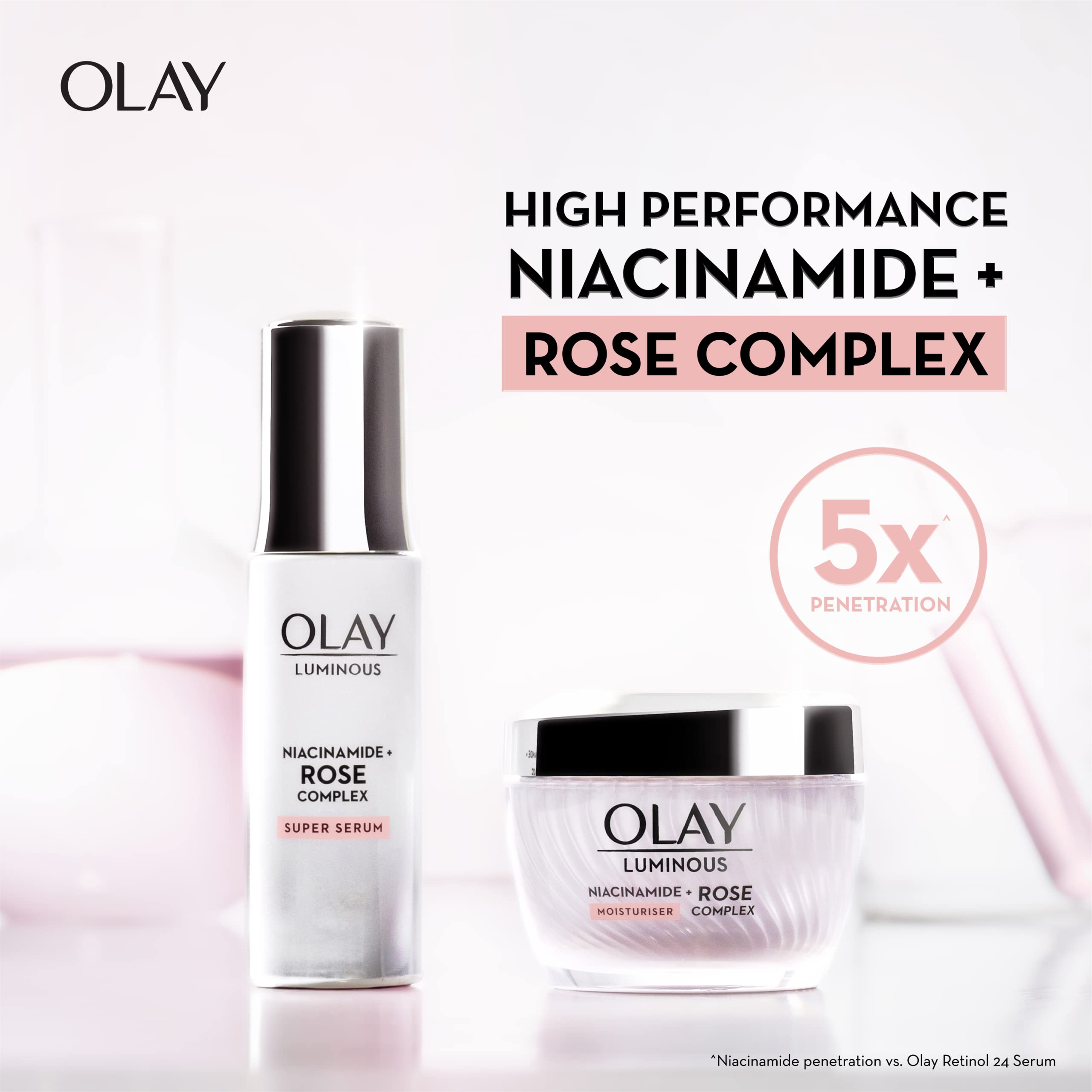 Amazon | Olay Luminous Niacinamide Rose Complex Moisturiser 50g 