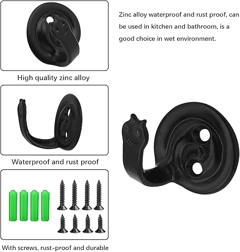 Miniatura 3 de Ganchos de almacenamiento de pared, ganchos decorativos de caracol para colgar abrigos, bufandas, bolsos, bolsos, mochilas, toallas, ganchos