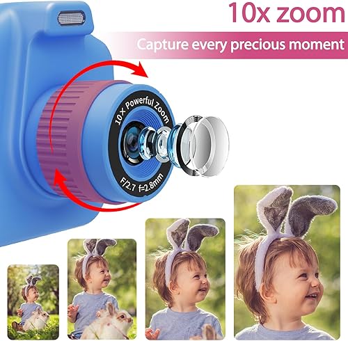 Miniatura 4 de Cámara de impresión instantánea para niños, cámara para niños con tarjeta SD de 32 GB, video HD 1080P, MP3, música, cámara imprimible sin tinta,