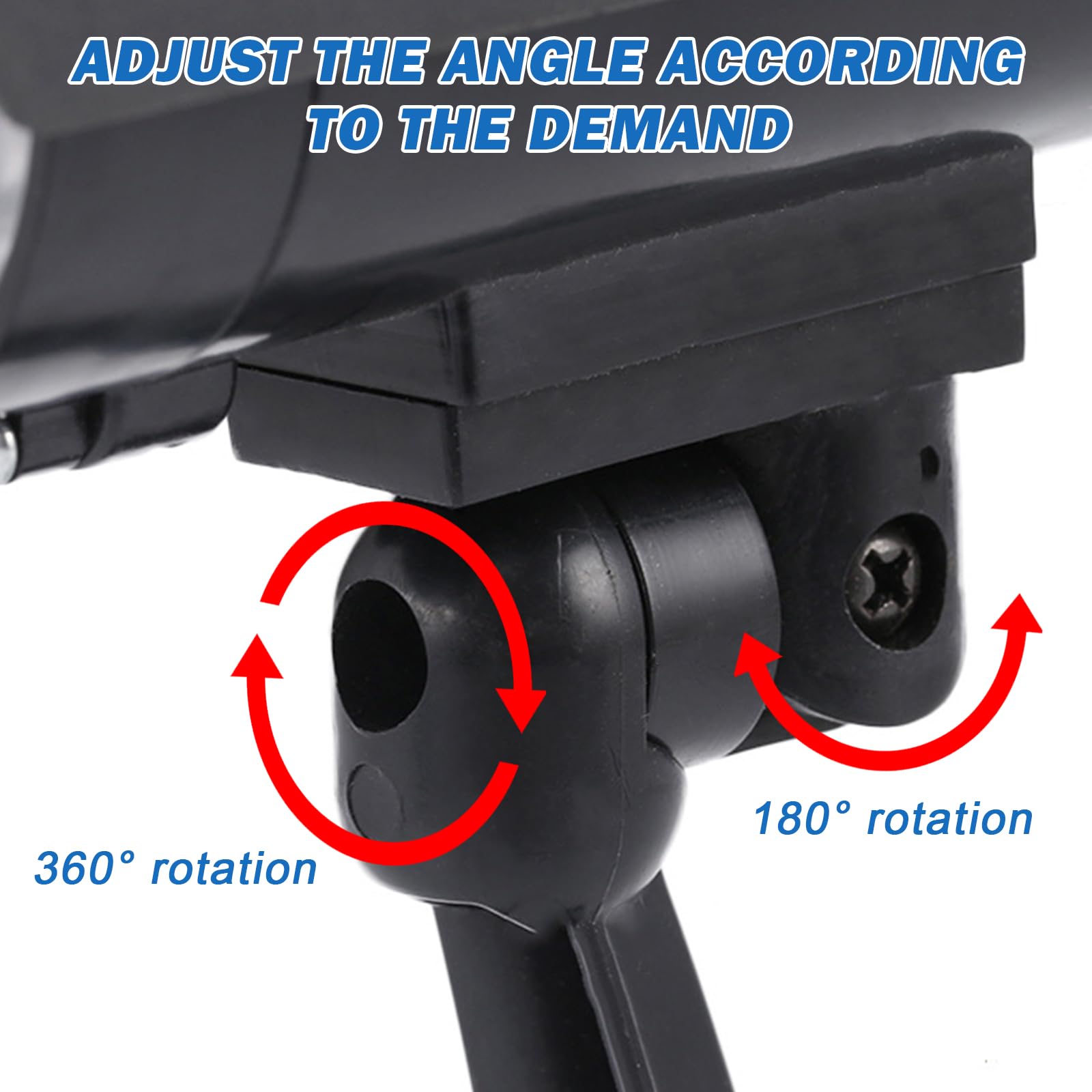 Sporgo Caméra Factice 2 Pièces: Caméra de Surveillance Factice Extérieur avec Lumière LED Rouge Clignotant, Atrappe Caméra de Surveillance Fausse Caméra de Sécurité pour Intérieur et Extérieur (Argent