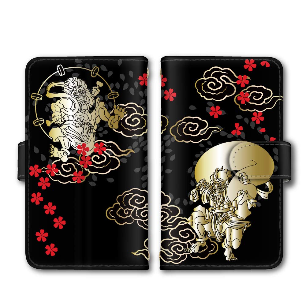 Amazon.co.jp: iPhone Case Notebook Type Cute Kazin Raijin Japanese