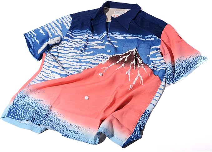 Amazon Suchmos サチモス Yonce ヨンス 着用 サンサーフ Sun Surf アロハ シャツ 葛飾北斎 富嶽三十六景 凱風快晴 赤富士 和柄 半袖 東洋エンタープライズ 日本製 Ss シャツ 通販