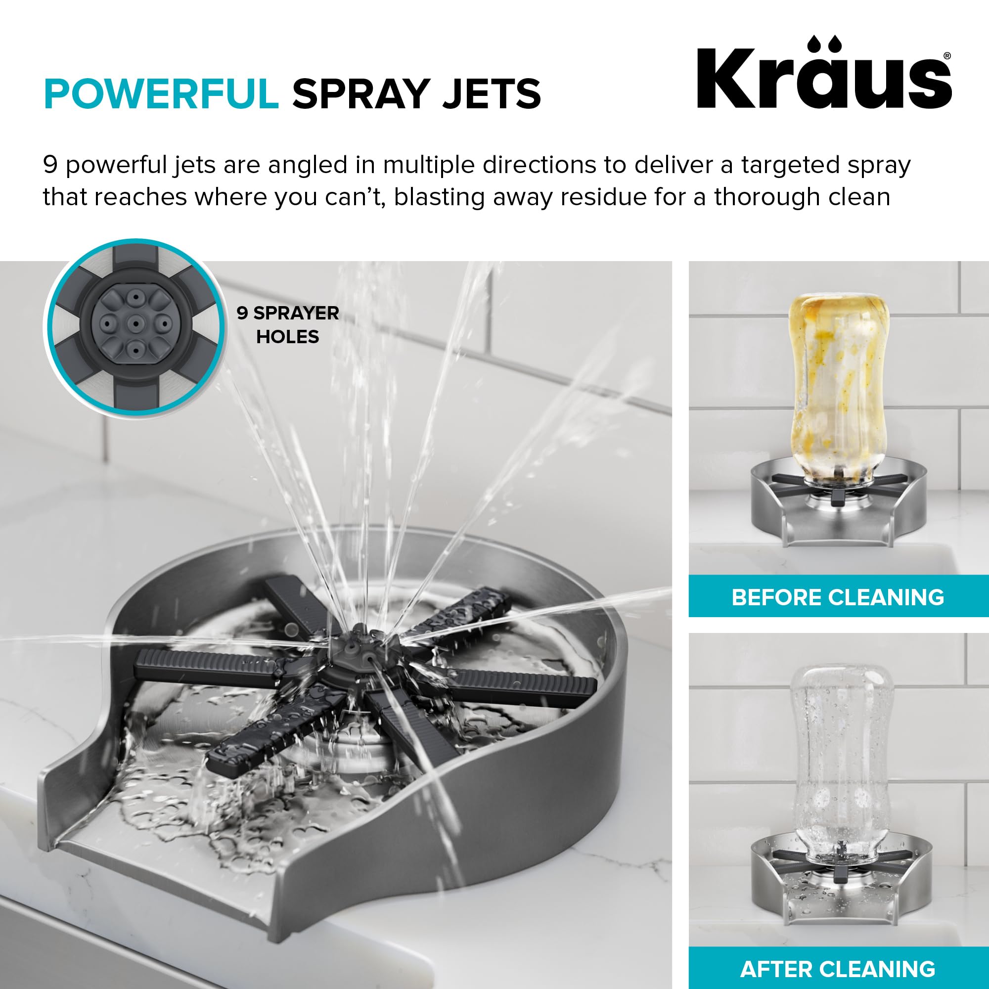 KRAUS CleanMate Glass Rinser for Kitchen Sink in Matte Black Color Finish KGR-500MB product thumbnail 8