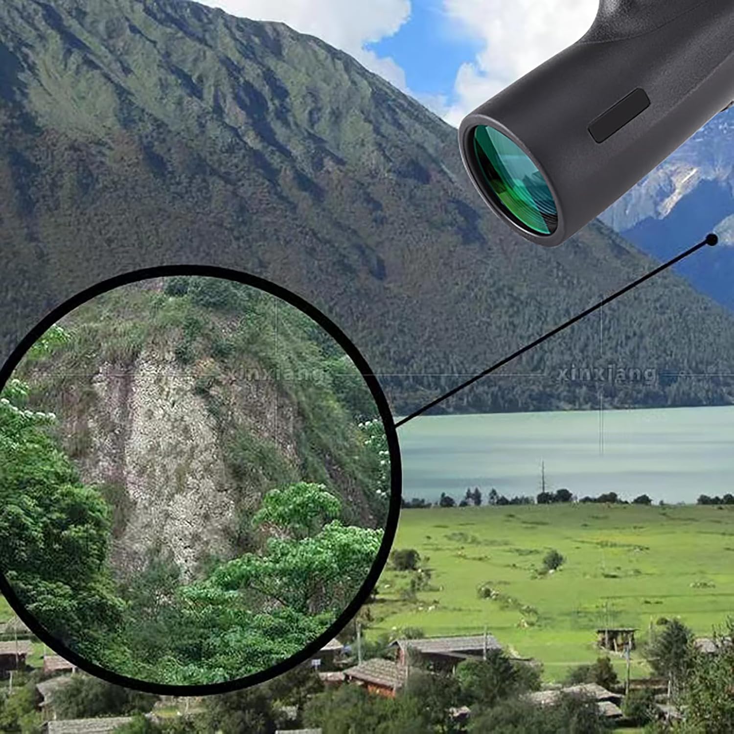 10X30 Monocular Telescope for Adult High Powered with Smartphone Adapter & Tripod, Waterproof HD Monocular with BAK4 Prism FMC Lens, for Camping Travel Hiking Bird Watching