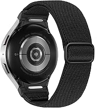 Nylon Strap Compatible with Samsung Galaxy Watch 7 6 5 4 FE 40mm 44mm/Watch 6 4 Classic 43mm 47mm 42mm 46mm/5 Pro 45mm, Elastic Adjustable Sport Band for Women Men
