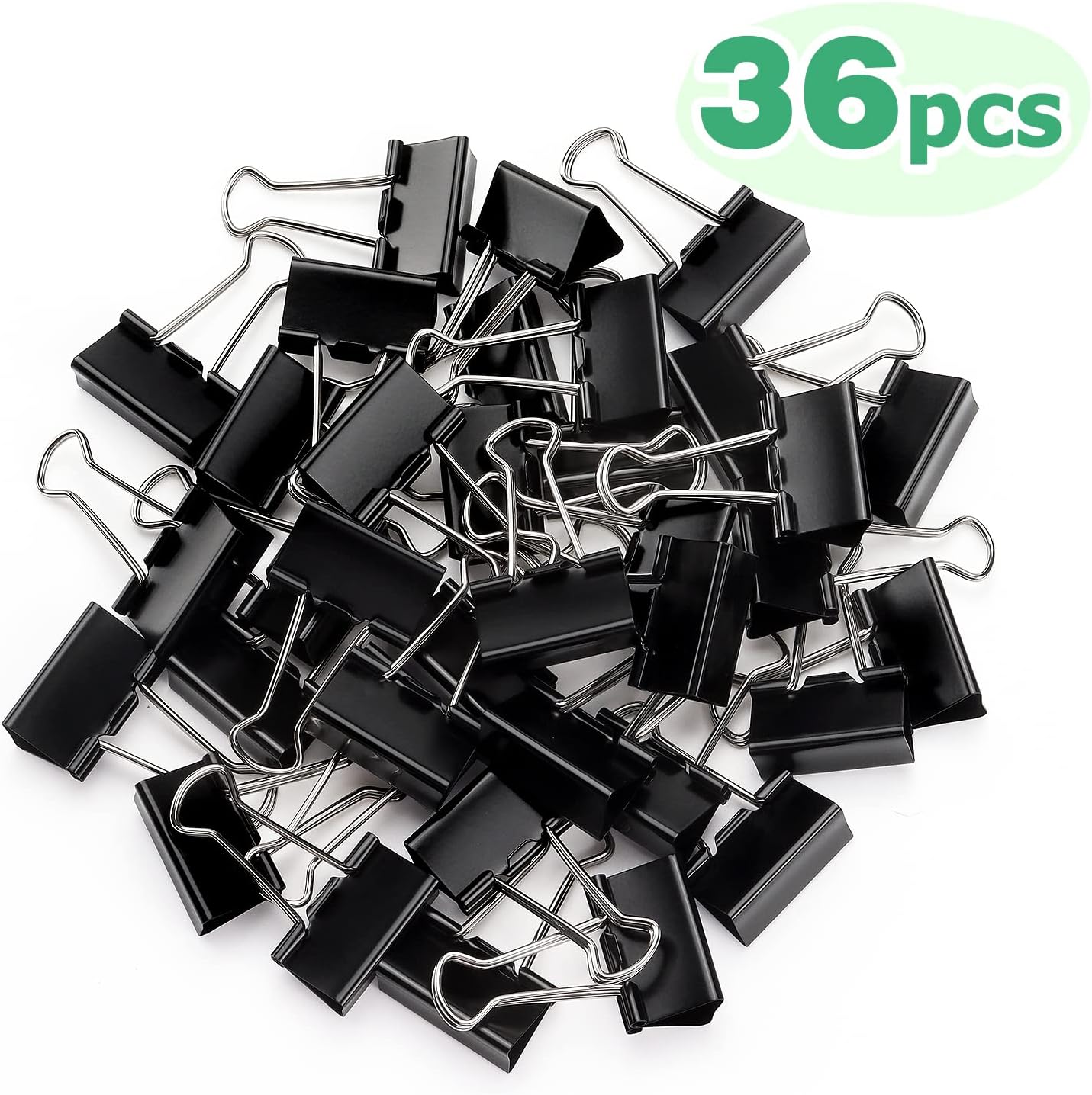 Bla Binder Clips Paper Clps Clips Medium Size, 1.3 Inches