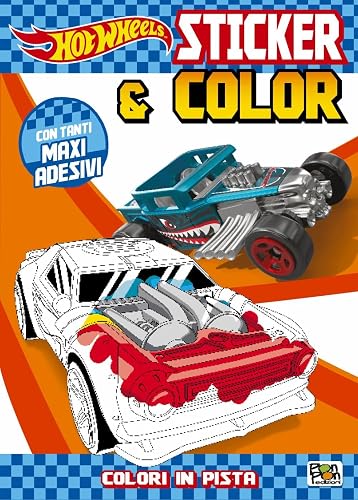 Colori in pista. Hot Wheels. Sticker &amp; color. Ediz. a colori. Con adesivi