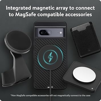 Mous for Google Pixel 7 Case MagSafe Compatible - Limitless 5.0 - Carbon Fiber - Protective Pixel 7 Case - Shockproof Phone Cover
