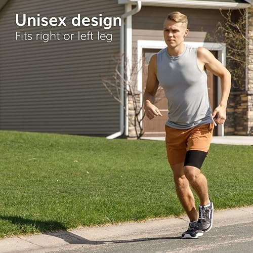 Miniatura 5 de BraceAbility Manga de compresión para muslos, soporte para isquiotibiales, dolor de corredor, tensiones cuádruples, alivio de piernas para hombres y