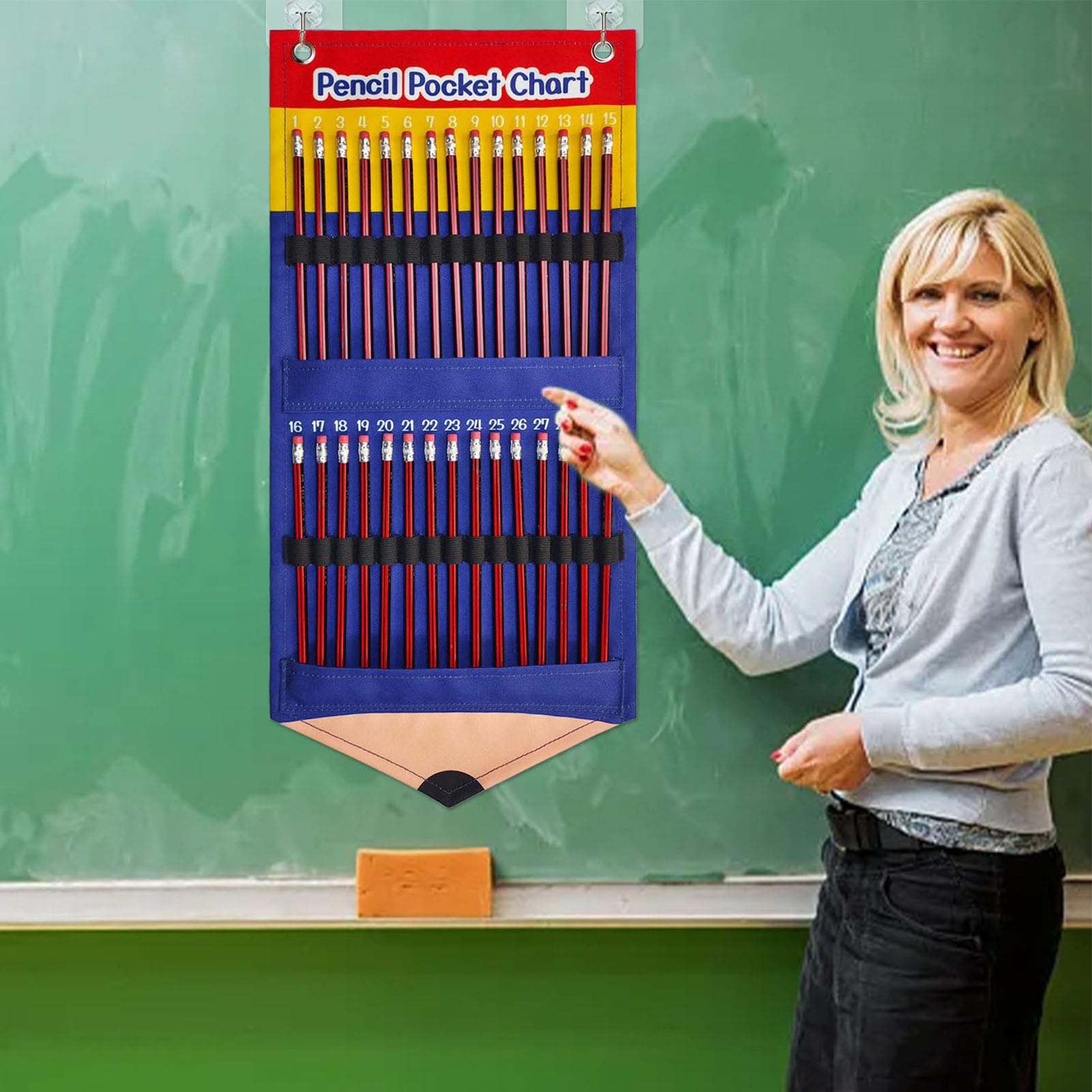 Numbered Pencil Dispenser Chart - Classroom & Home Organization For Pens, Pencils & Art Supplies