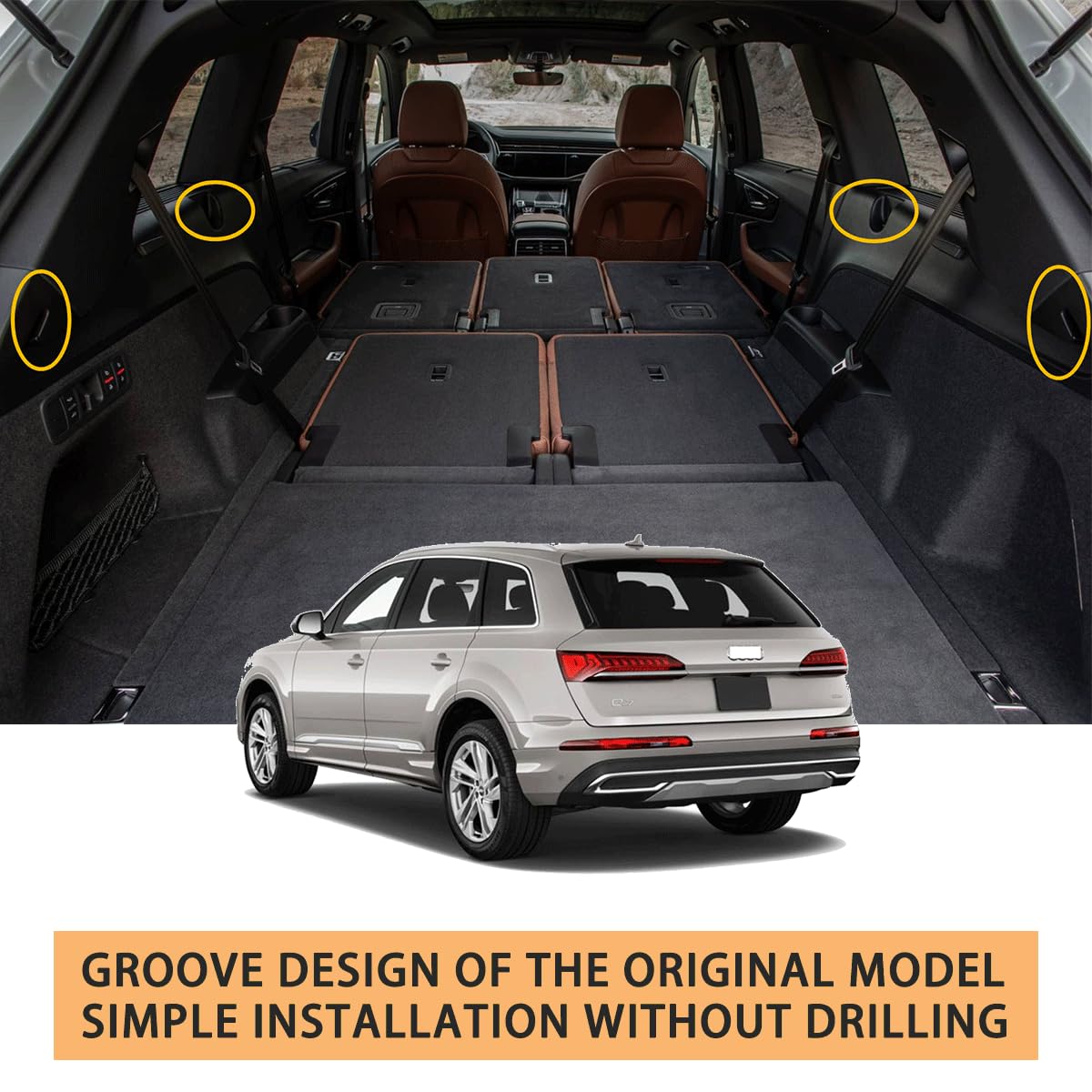 Audi　アウディQ7 トランクカバー トノカバー 　2017年 Amazon.com: AQAE Cargo Cover Compatible with 2017-2024 Audi Q7
