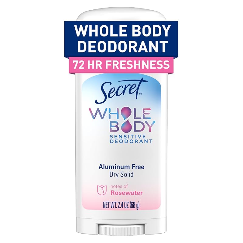 Desodorante em bastão Secret com fragrância Rosewater, sem alumínio, 68 g