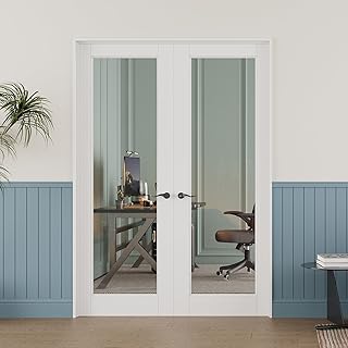 48'' x 80'' (Double 24x80) Full-Lite French Interior Doors, Clear Glass ...