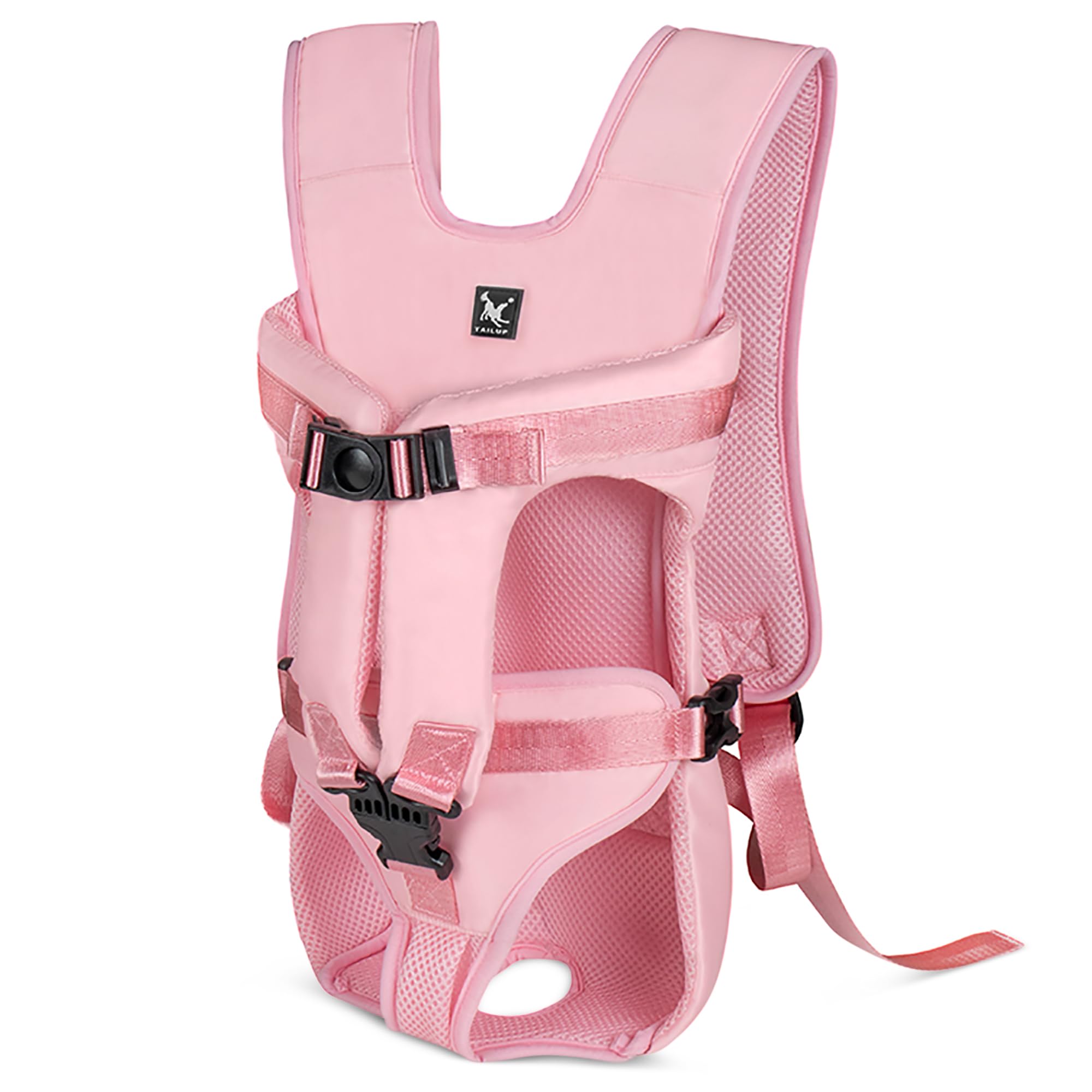ALLSOPETS Dog Front Carrier Backpack, Portable Adjustable Pet Backpack for Small Medium Dogs Legs Out Chest Bag