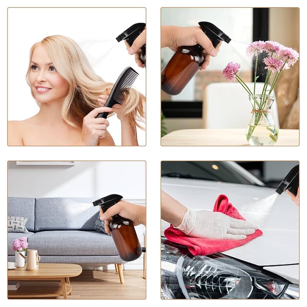 Kioiner Sprühflaschen Set - 2x 500ml Mit Verstellbarem Sprühkopf Für Haus & Garten