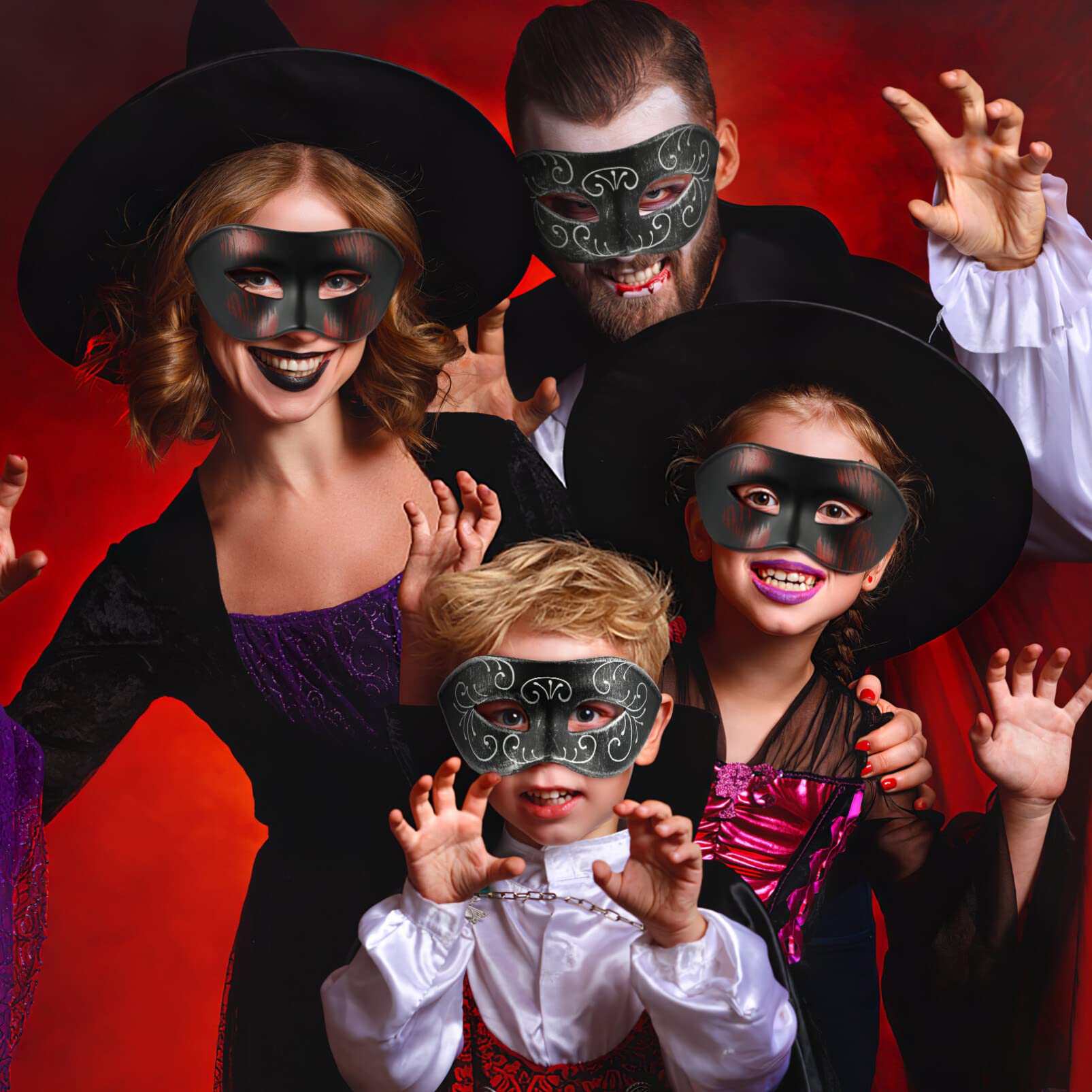 4 sztuk impreza z okazji Halloween maska ​​pół twarzy Masquerade przebranie maski maski weneckie maski greckie maski Mardi Gras zaopatrzenie imprezy/307