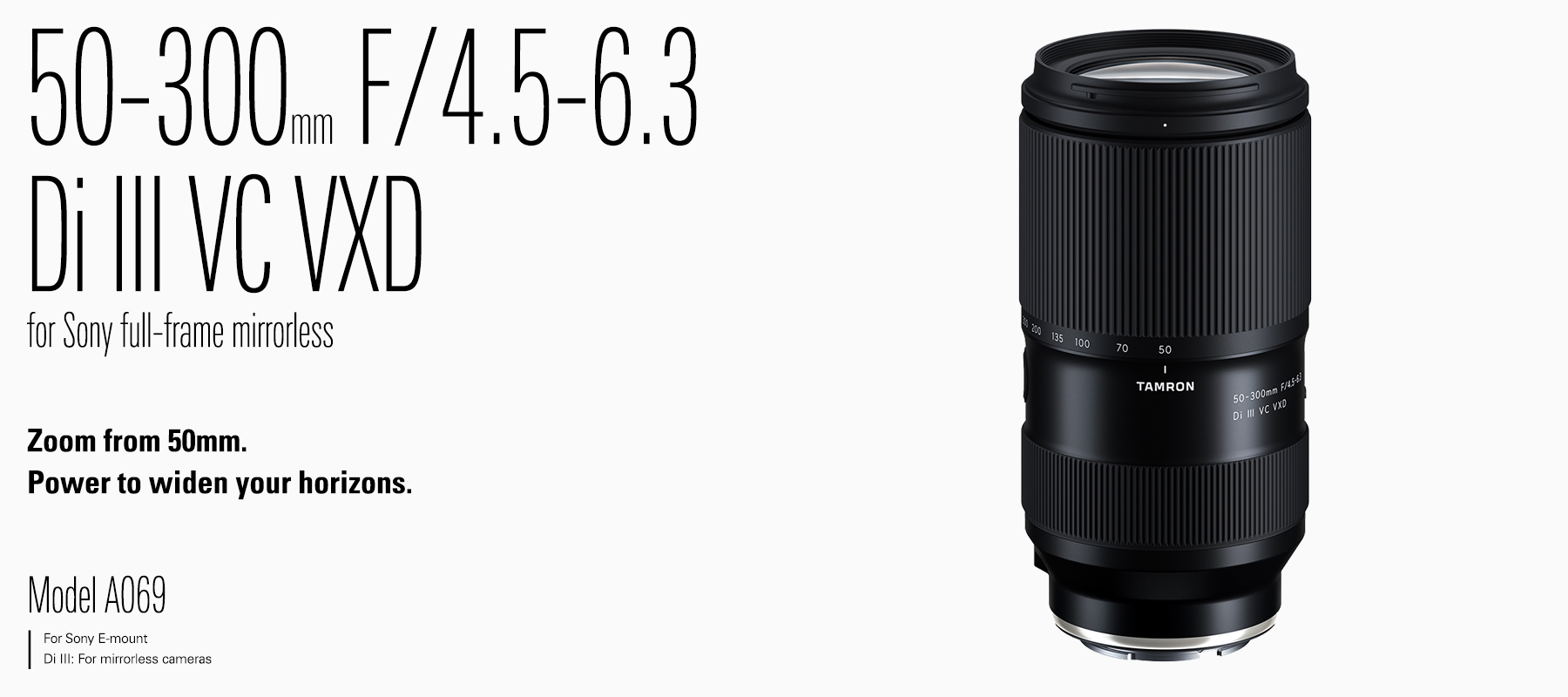 Amazon.com : Tamron 50-300mm F/4.5-6.3 Di III VC VXD for Sony E