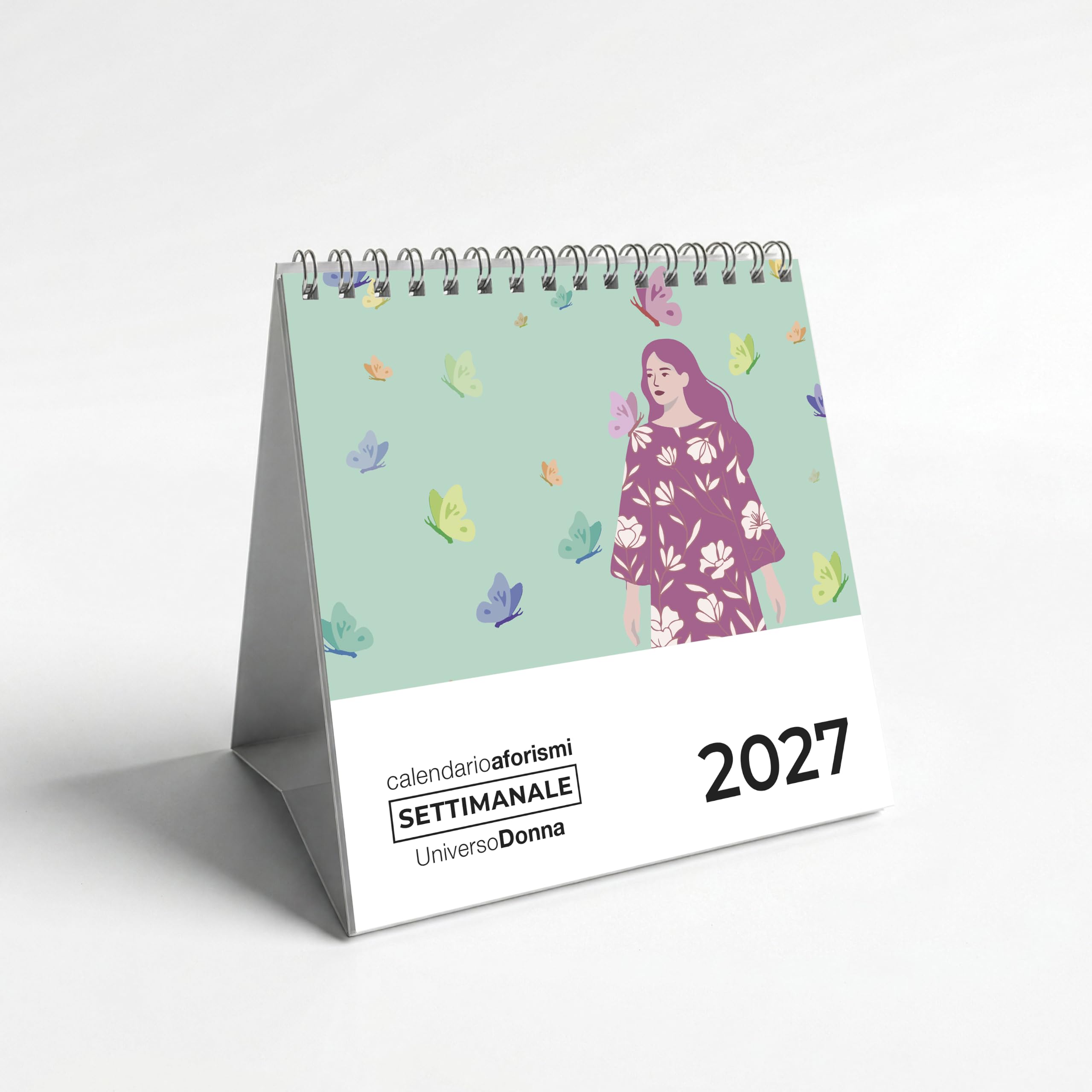 Q&B Grafiche Wochenkalender 2027 Frauen für den Schreibtisch | Tischkalender mit Spirale | Wochenplaner, Motivation und Geschenkidee für Büro und Zuhause (2027 | 3 Stück)
