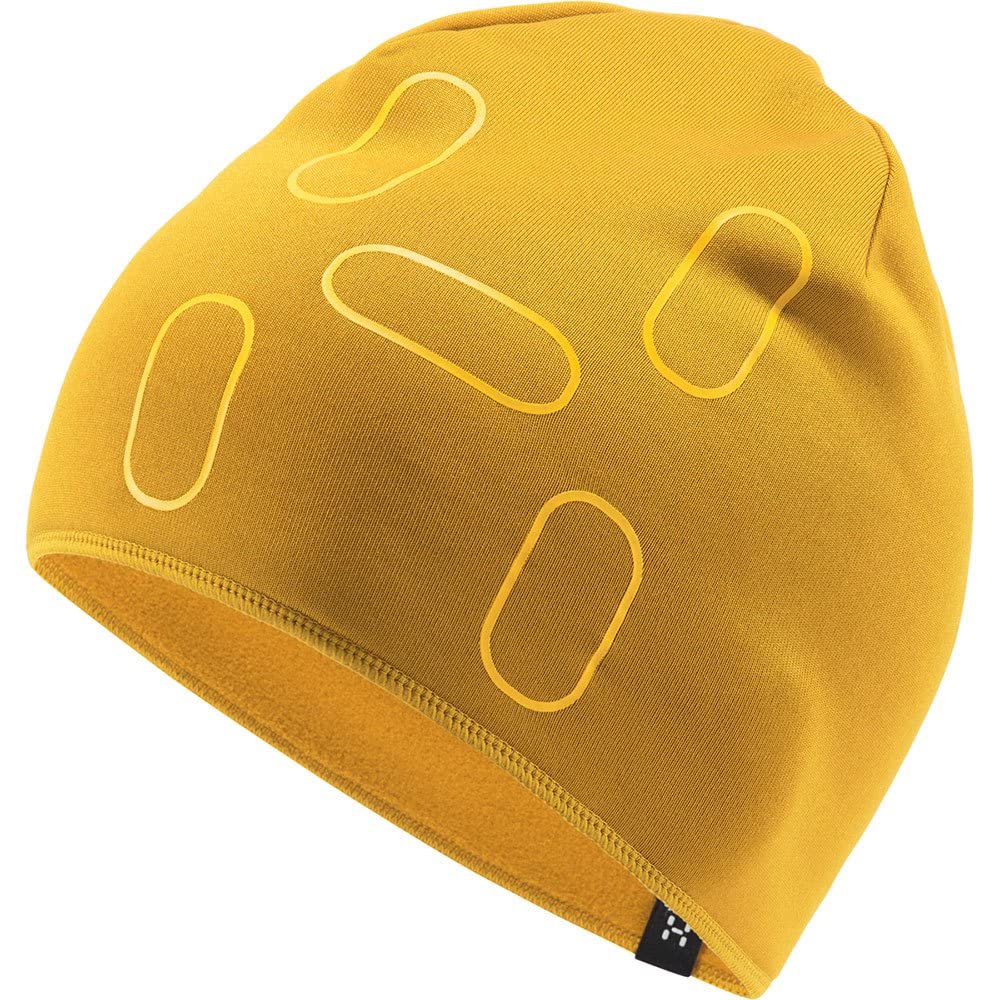 Haglöfs 605138_4QA Fanatic Print Beanie Hat Unisex Autumn Leaves/PUMPKUIN Yellow Size M/L
