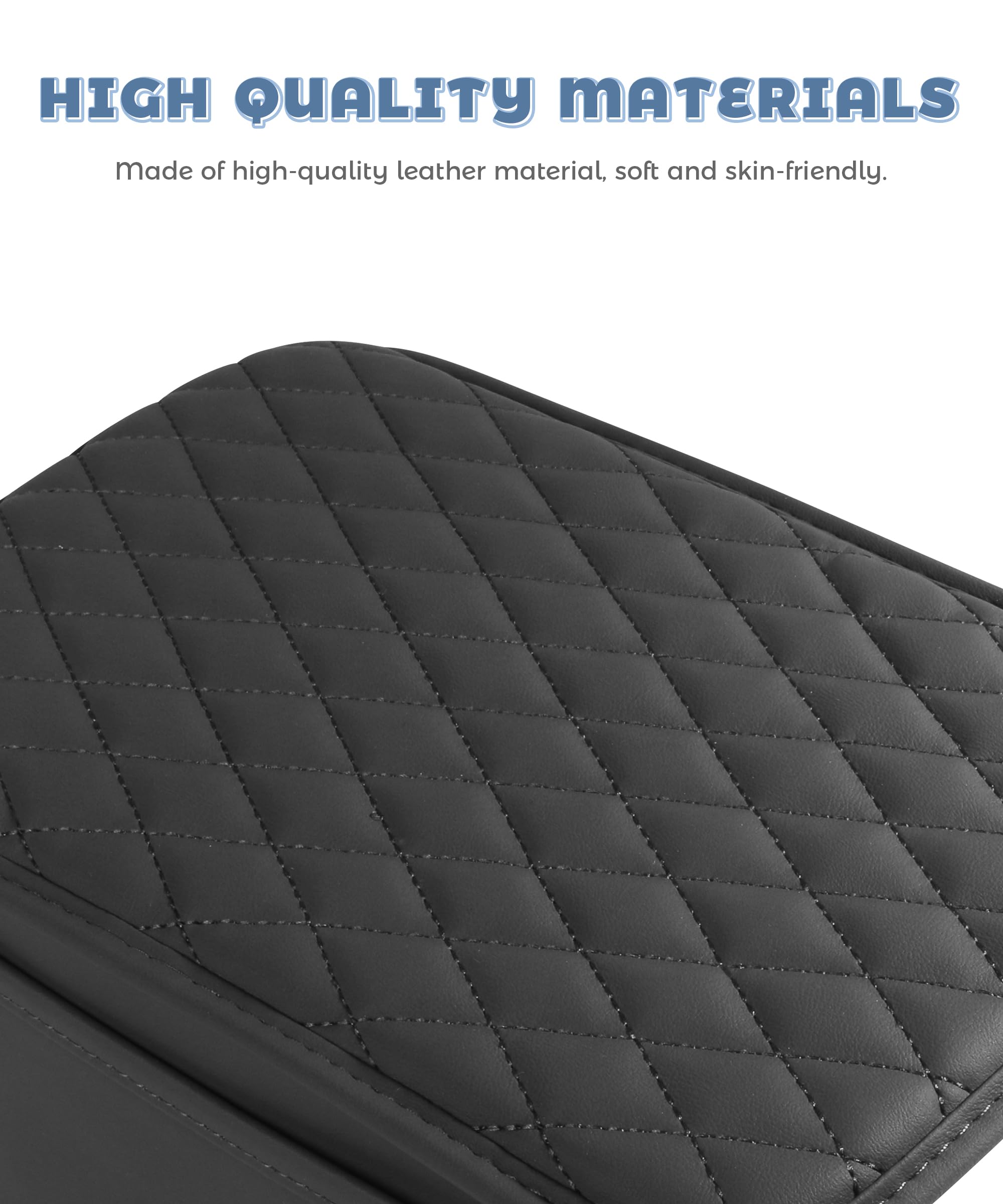 Microfiber Leather Center Console Cover Car Accessories Car Center Console Pad Microfiber Leather Armrest Cover Cushion with 2 — view 3