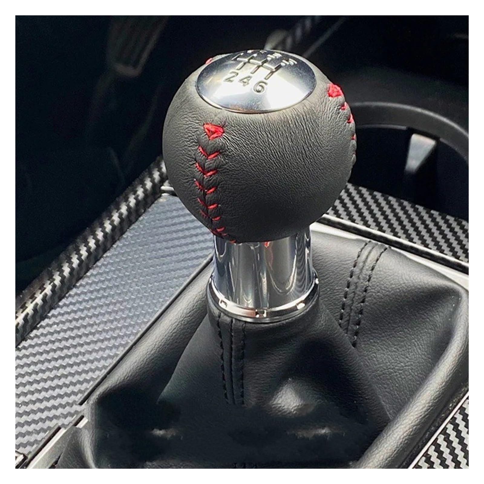 Sauanmnktp Black D 6Speed Gearshift Knob For Mazda 6 Atenza 5/​​6 Speed ​​Manual Shift Knob Gear Head