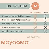 Vista 5 de MOYOAMA Almohada poscirugía de hombro para dormir – Soporte de brazo izquierdo/derecho con correa ajustable y firmeza personalizada para una