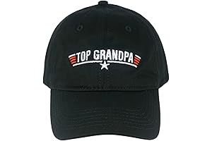 Baseball Cap Top Grandpa Hat 100% Cotton Cap Embroidery Adjustable Dad-Hat Black
