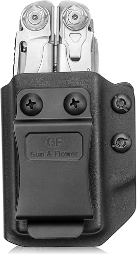 Miniatura 7 de Kydex - Funda multiherramienta para cuero de alta tensión, se adapta a LEATHERMAN Surge multiherramienta, multiherramienta no incluida (negro),