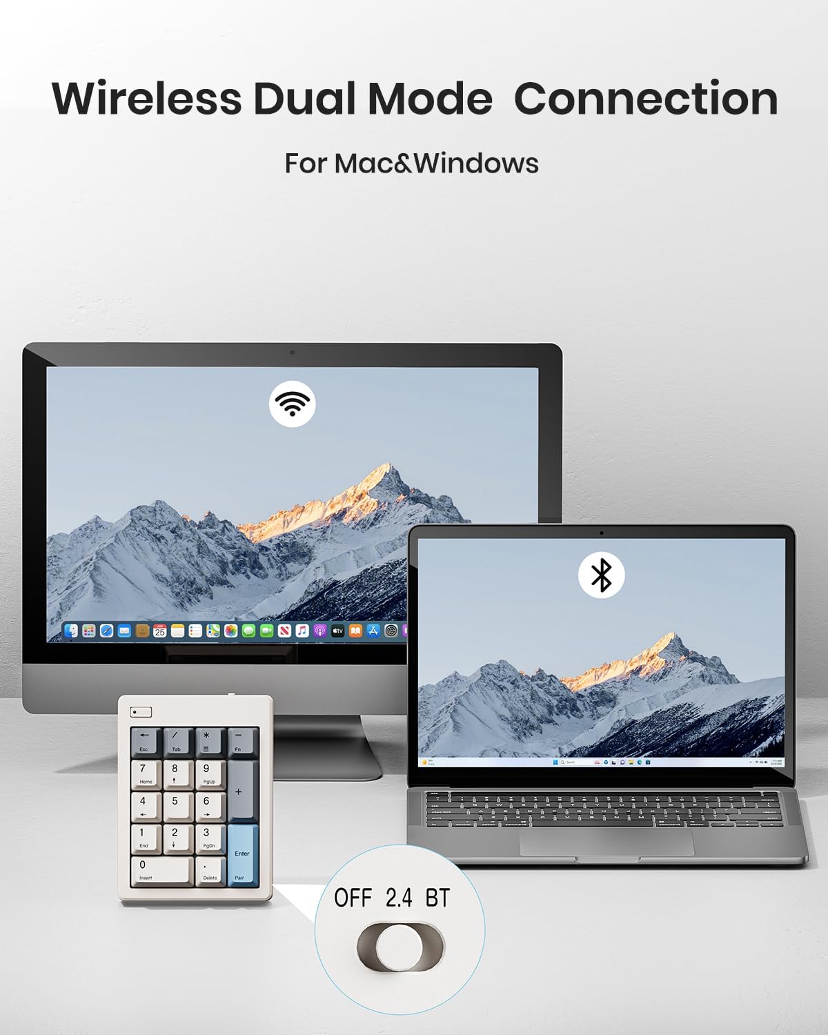 FD17 Wireless Mechanical Number Pad(Beige&Black)