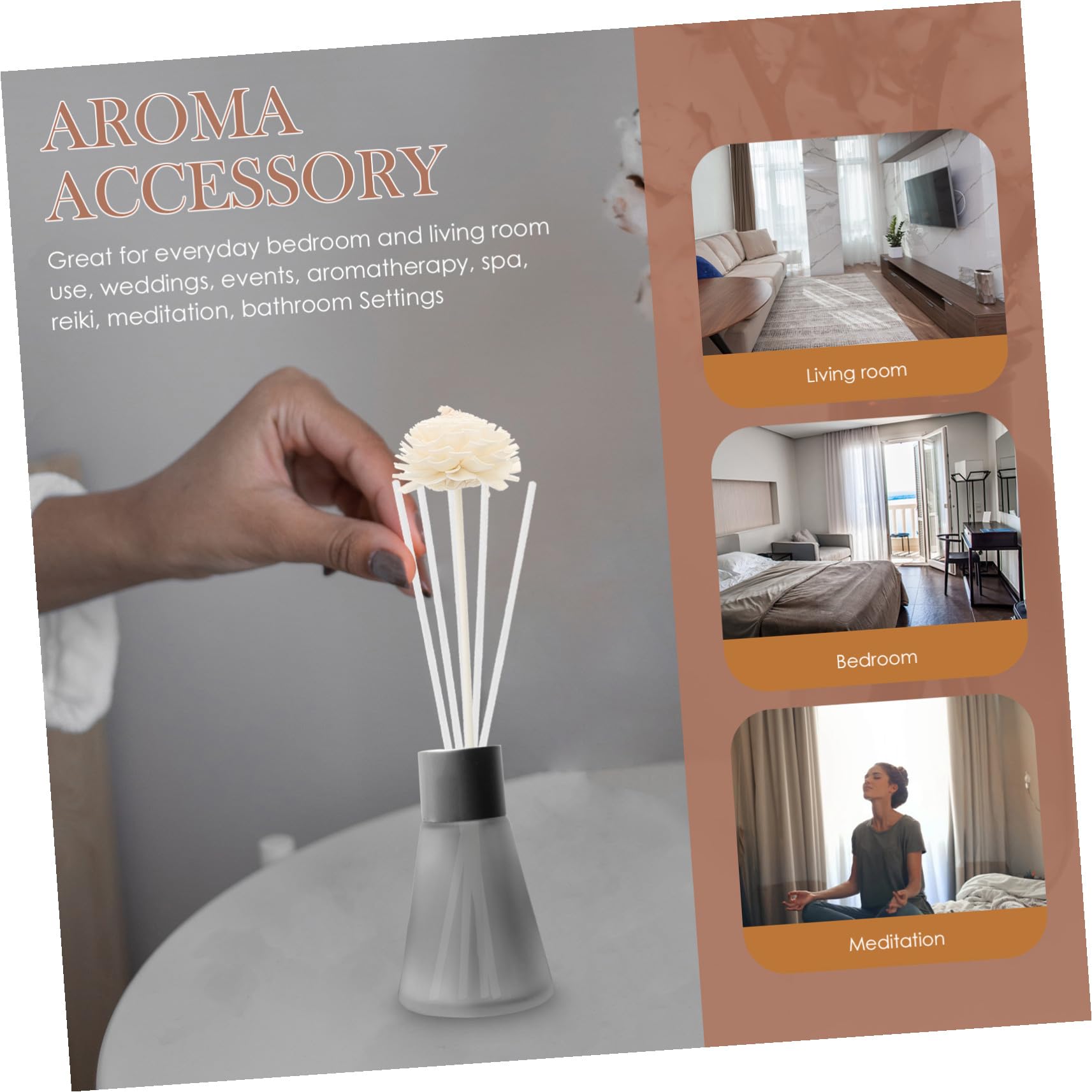 Mobestech 5 Boxen Ätherische Öl Diffuser Sticks Teiliges für Raumduft für Diffuserflaschen für Wohnzimmer Schlafzimmer und Büro Erzeugt Frischen Duft und Angenehme